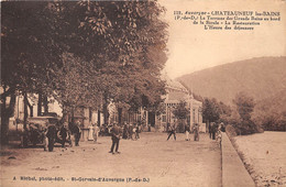 63-SAINT-GERVAIS-D'AUVERGNE- CHATEAUNEUF-LES-BAINS- LA TERRASSE DES GRANDS DAINS AU BOS DE LA SIOULE - Saint Gervais D'Auvergne