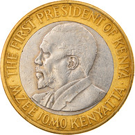 Monnaie, Kenya, 10 Shillings, 2005, British Royal Mint, TB+, Bi-Metallic - Kenya