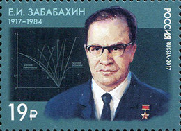Russia 2017 100th Birth Anniversary Of Y. Zababakhin, A Nuclear Physicist. Mi 2409 - Unused Stamps