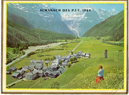 CALENDRIER GF 1963 - Sport De Glisse Ou Village De Montagne, Imprimeur Oller (calendrier Double) - Grand Format : 1961-70