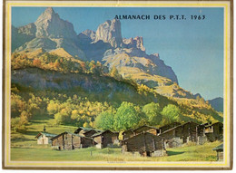 CALENDRIER GF 1963 - Village De Montagne, Imprimeur Oller - Big : 1961-70