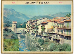 CALENDRIER GF 1963 - Sospel Alpes-Maritimes 06, Imprimeur Oller - Grossformat : 1961-70