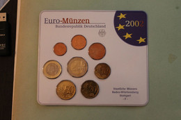 Deutschland, Kursmünzensatz Euro-Münzen, Stempelglanz (stg) 2002, F - Mint Sets & Proof Sets