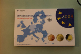 Deutschland, Kursmünzensatz Euro-Münzen, Spiegelglanz (PP) 2008, A - Münz- Und Jahressets