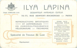 CARTE PUBLICITAIRE  Des éditions LAPINA Déssinateur ,imprimeur , Editeur PARIS - Industrie