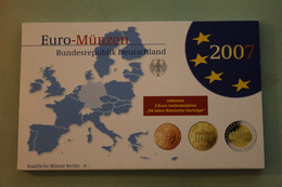 Deutschland, Kursmünzensatz Euro-Münzen, Spiegelglanz (PP) 2007, A - Münz- Und Jahressets