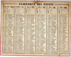 CALENDRIER GF 1947 - Sans Texte Et Sans Photo-image, édition Des P&T, Imprimeur Oberthur Rennes - Grand Format : 1941-60