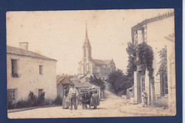 CPA Ane Donkey Carte Photo Attelage Non Circulé à Identifier - Anes