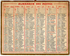 CALENDRIER GF 1948 - Sans Texte Et Sans Photo-image, édition Des P&T, Imprimeur Oberthur Rennes - Grand Format : 1941-60