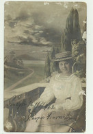 DONNA IN POSA PER  FOTOGRAFIA  1912 VIAGGIATA    FP - Frauen