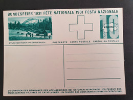 Bundesfeier-Postkarte 1931. - Entiers Postaux