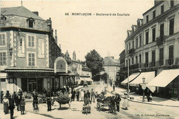 Montluçon * Le Boulevard De Courtais * Café Moderne MAUGUIN * Commerces Magasins - Montlucon
