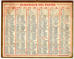 CALENDRIER GF 1954 - Sans Texte Et Sans Photo-image, édition Des P&T, Imprimeur Oberthur Rennes - Grand Format : 1941-60