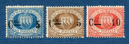 ⭐ Saint Marin - YT N° 8 à 10 * - Neuf Avec Charnière - Signé - 1892 ⭐ - Unused Stamps