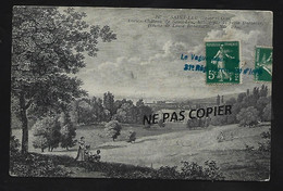 CP De  ST LEU   Ancien Chateau   5c Semeuse  X 2  Oblit  Par Un Cachet "le Vaguemestre 31 E Regt Territoriale " En Bleu - Guerre 1914-18