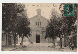 13 - STE ANNE - LA PLACE DE L'EGLISE Circulée   ANIMEE - Quartiers Sud, Mazargues, Bonneveine, Pointe Rouge, Calanques