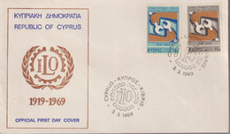 FDC Chypre / Republic Of Cyprus  1969 - ILO International Labour Organization - Andere & Zonder Classificatie