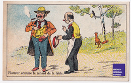 Chromo Chicorée Droulers Fresnes 1900s Courbe-Rouzet Expression Flatteur Comme Un Renard De La Fable Corbeau Et Le 47-70 - Té & Café