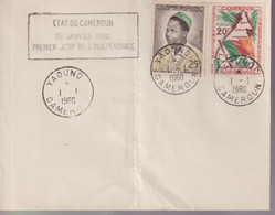 FDC Etat Du Cameroun - 1er Jour De L' Indépendance - 1 Janvier 1960 - Centrafricaine (République)