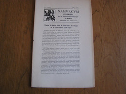 NAMVRCVM Namurcum N° 3 1956 Régionalisme Namur Wautier De Falize St Pierre De Brogne Saint Gérard Terre Cuite Andenne - Belgique