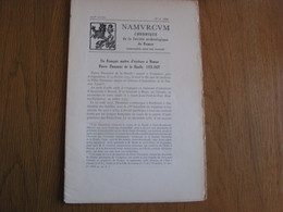 NAMVRCVM Namurcum N° 4 1956 Régionalisme Namur Pierre Thoumini De La Haulle Archéologie Fouilles De Taviers - Belgique