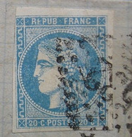 Bordeaux 1871 F.S.Samazeuilh & Fils, Affranchie Avec Cérès émission De Bordeaux N°46, Pour Luçon - 1849-1876: Periodo Classico