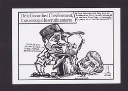 CPM Belfort Chevénement Par Jihel Tirage Limité Signé En 100 Ex. Numérotés Satirique Caricature Chirac Giscard - Belfort - Ville
