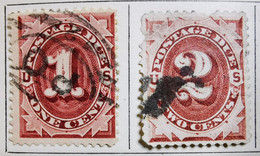 Etats-Unis_1879-91_ Y&T Timbres-taxes N°8 Et N°9  - Oblitérés - Postage Due