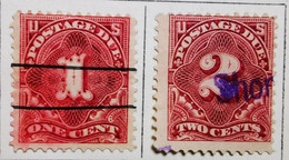 Etats-Unis_1879-91_ Y&T Timbres-taxes N°37-38-46  - Oblitérés - Postage Due