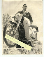 NARBONNE     Jean Avignon  SUR MOTO Archive Narbonne Moto Club 1946  1950 18 X24 Cm - Motor Bikes