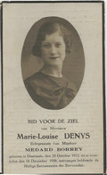 DP. MARIE DENYS - BORREY ° OOSTENDE1912  -+ 1938 - Religión & Esoterismo
