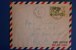 N8 TOGO BELLE LETTRE 1954 VOYAGEE LOME POUR PARIS + AFFRANCHISSEMENT INTERESSANT - Brieven En Documenten