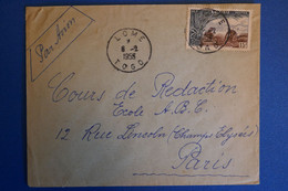 N8 TOGO BELLE LETTRE 1955 VOYAGEE LOME POUR PARIS  FRANCE + AFFRANCHISSEMENT INTERESSANT - Cartas & Documentos