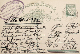 1932 Inteiro Postal Tipo «Lusíadas» 25 R. Verde Enviado De Satão Para O Porto - Postal Stationery