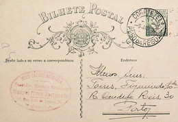 1932 Inteiro Postal Tipo «Lusíadas» 25 R. Verde Enviado Do Peso Da Régua Para O Porto - Postal Stationery