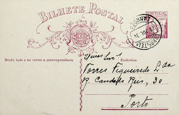 1934 Inteiro Postal Tipo «Lusíadas» 25 R. Rosa Enviado Da Póvoa Do Lanhoso Para O Porto - Ganzsachen