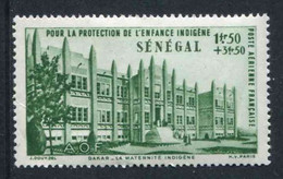 TIMBRE** De 1942 Gommé De La Poste Aérienne Du SENEGAL "1,50 + 3,50 F. - Pour La Protection De L'Enfance Indigène" - Poste Aérienne