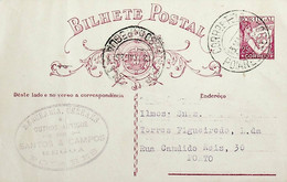 1935 Inteiro Postal Tipo «Lusíadas» 25 R. Rosa Enviado De Poiares (Peso Da Régua) Para O Porto - Ganzsachen