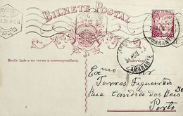 1935 Inteiro Postal Tipo «Lusíadas» 25 R. Rosa Enviado De Amarante Para O Porto - Postwaardestukken