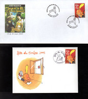 ✅ Lot " F.D.T. 2005 : TITEUF "  Sur  2 Enveloppes 1er Jour De 2005. N° YT 3751. Parfait état. FDC - Cómics