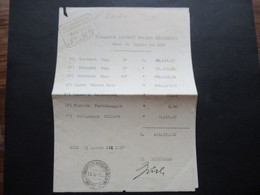 Rhodos / Rodi Egeo / Ägäis 1941 Italienische Besetzung Rechnung / Dokument Telegrafici Egeo Mese Di Luglio - Egeo (Rodi)