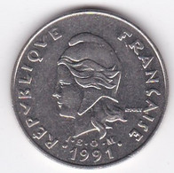 Polynésie Française. 20 Francs 1991,  En Nickel - Französisch-Polynesien