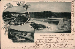 ! Old Postcard Sao Paulo , Parnahyba, Water Power Station, Brasilien, Brazil, Wasserkraftwerk - São Paulo