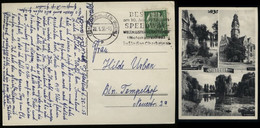 S4924 BRD Postkarte AK Gladbeck: Gebraucht Mit Werbestempel Mototorradrennen Speedway WM Oberhausen - Berlin 1956 , Be - Storia Postale