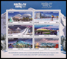 [Q] Russia 2013: Foglietto Impianti Olimpici Sochi 2014 / Sochi 2014 Olympic Architecture S/S ** - Winter 2014: Sochi