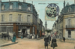 Moulins * La Rue Gambetta * Magasin Mode J. BUSSIERE * Commerce * Attelage - Moulins