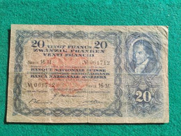 Svizzera 20 Francs 1942 - Suisse