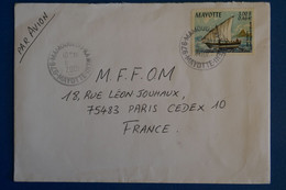 N9 MAYOTTE BELLE LETTRE 2001 VOYAGEE POUR PARIS FRANCE + AFFRANCHISSEMENT PLAISANT - Briefe U. Dokumente