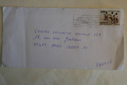 N9 MAYOTTE BELLE LETTRE 2001 MAMOUDZOU POUR MAREIL FRANCE + AFFRANCHISSEMENT PLAISANT - Brieven En Documenten