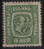 Islande Yvert 50 * 5 Aur Vert Fil Couronne - Otros & Sin Clasificación